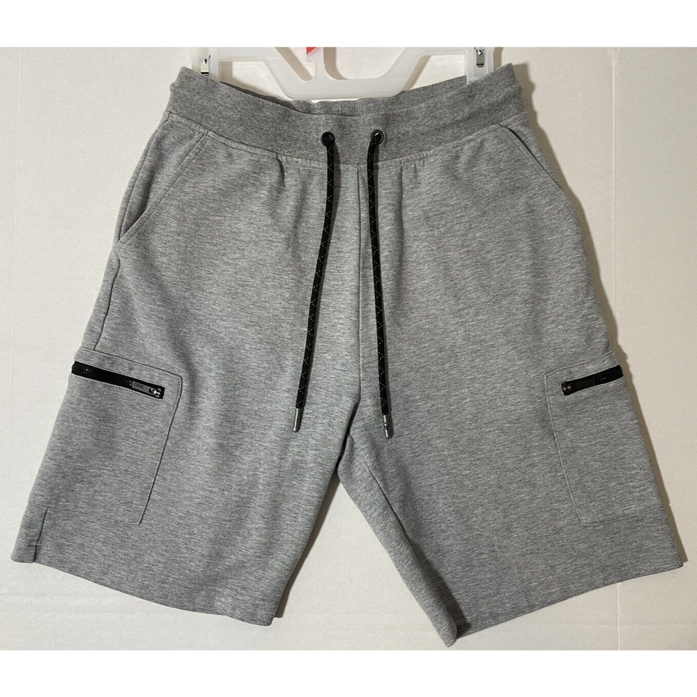 CSG Surveyor Activewear Shorts Elastic Waist Drawstring Gray Size Medium
